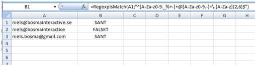 在Excel中使用正则表达式