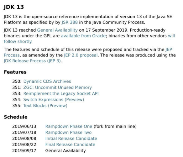Java Jdk 13几大新特性介绍